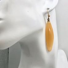 Load image into Gallery viewer, Moonstone 14K Gold Filled Dangle Earrings | 2 1/2" Long | Peach | 1 Pair |