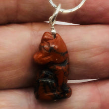Load image into Gallery viewer, Brecciated Jasper Wolf Pendant Necklace | Semi Precious Stone Jewelry | Silver |