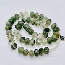 Load image into Gallery viewer, Rutilated Quartz 80 grams Faceted Graduated Roundels | 12x8mm | Green/Clear | 18