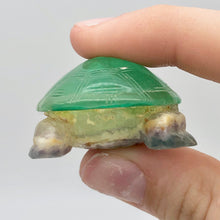 Load image into Gallery viewer, Natural Fluorine Turtle Figurine | 2 1/8x1 3/8x3/4" | Green | 235 carats | 10856 - PremiumBead Alternate Image 10