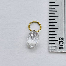 Load image into Gallery viewer, Natural White Conflict Free Diamond Briolette 18K Pendant | 3.5x2mm, Loop: 4mm |