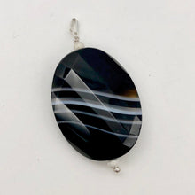 Load image into Gallery viewer, Stunning! Faceted Sardonyx Agate Sterling Silver Pendant | 2 1/4" Long |