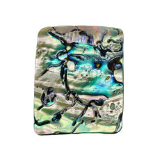 Load image into Gallery viewer, Rainbow Blue Abalone Rectangle Pendant Bead