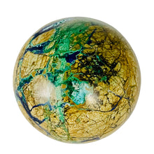 Load image into Gallery viewer, Azurite Malachite Chrysoprase Scry Crystal Round | 60mm | Green/Blue/Brown | 1 Sphere