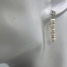 Load image into Gallery viewer, Creamy FW Pearls Sterling Silver Drop/Dangle | 1 " Long| White | 1 Post Earrings