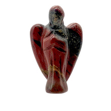 Load image into Gallery viewer, Hand Carved Brecciated Jasper Guardian Angel Figurine | 21x14x8mm | Red Brown