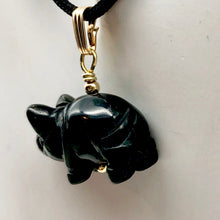 Load image into Gallery viewer, Black Obsidian Pig Pendant Necklace |Semi Precious Stone Jewelry|14k gf Pendant| - PremiumBead Alternate Image 8