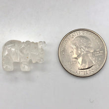 Load image into Gallery viewer, Wild Hand Carved Clear Quartz Elephant Figurine | 20x15x7mm | Clear - PremiumBead Alternate Image 2