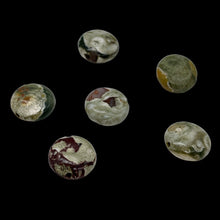 Load image into Gallery viewer, 6 Raintree Rhyolite Jasper 11mm Coin Beads 009538P