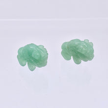 Load image into Gallery viewer, 2 Aventurine Hand Carved Bison / Buffalo Beads | 22x14.5x9mm | Green - PremiumBead Alternate Image 4
