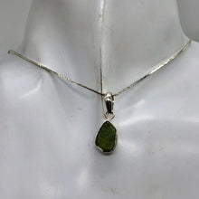 Load image into Gallery viewer, Moldavite Sterling Silver Drop | 1" Long | Green | 1 Pendant |