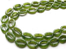 Load image into Gallery viewer, 2 Picture Frame Nephrite Jade 18x13mm Oval Beads 009387 - PremiumBead Primary Image 1