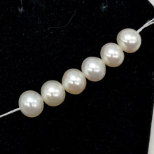 Load image into Gallery viewer, 6 Premium Perfect Skin Natural White 8mm Pearls 10059