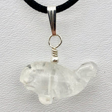 Load image into Gallery viewer, Clear Quartz Whale and Sterling Silver Pendant | 1" Long | Clear| Whale| 1each | - PremiumBead Primary Image 1