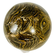 Load image into Gallery viewer, Stromatolite Scry Crystal Round Meditation Sphere | 50mm | Bronze/Black | 1 |