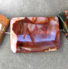 Load image into Gallery viewer, Hot Red Devil Jasper Rectangle Pendant Bead 6653 - PremiumBead Alternate Image 2