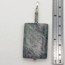 Load image into Gallery viewer, Sparkling Ruby Fuschite Sterling Silver Rectangle Pendant | 35x25mm |