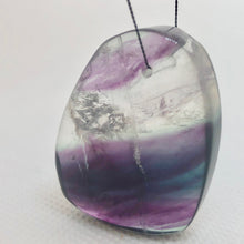 Load image into Gallery viewer, Fluorite Freeform Pendant Bead Clear/Purple/Teal 5432O - PremiumBead Alternate Image 4