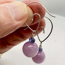 Load image into Gallery viewer, Kunzite Sterling Silver Drop Earrings | 1.5" | Lavender Silver | Earrings |