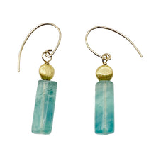 Load image into Gallery viewer, Fluorite 14K Gold Filled Drop/Dangle Earrings | 1 1/2" Long | Blue | 1 Pair |
