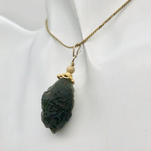 Load image into Gallery viewer, Other Worldly Green Moldavite Meteor 14KGF Pendant - PremiumBead Alternate Image 4