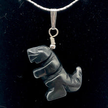 Load image into Gallery viewer, Semi Precious Stone Jewelry T rex Pendant Necklace of Hematite/Silver - PremiumBead Alternate Image 4