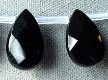 Load image into Gallery viewer, 2 Elegant Natural Onyx Faceted 16x10mm Briolette Beads 4852 - PremiumBead Alternate Image 2