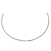 Load image into Gallery viewer, Italian 18" 22K Vermeil Fine Box Chain 1mm 110016B