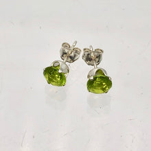 Load image into Gallery viewer, August Birthstone 5mm Lab Peridot Sterling Silver Earrings - PremiumBead Primary Image 1