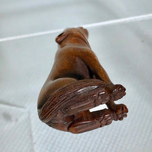 Load image into Gallery viewer, New Moon Carved/Signed Wolf Boxwood Ojime/Netsuke Bead - PremiumBead Alternate Image 6