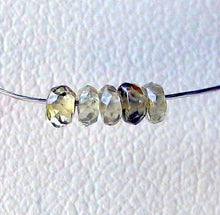 Load image into Gallery viewer, 5 Green Tea Zircon Faceted Roundel Beads 7454C - PremiumBead Primary Image 1