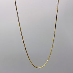 Box Chain Necklace Vermeil over Sterling Silver | 16" Long | Gold | 1 Necklace |