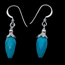 Load image into Gallery viewer, Charming Designer Natural Untreated Kingman Turquoise Earrings Sterling Silver