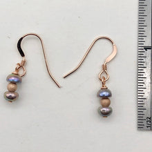 Load image into Gallery viewer, Delicate Rainbow Platinum 14k Rose Gold Filled Pearl Earrings | 7/8 inch drop |