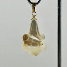 Load image into Gallery viewer, Mother of Pearl Lily 14K Gold Filled Pendant| 1 1/4" Long | White | 1 Pendant |