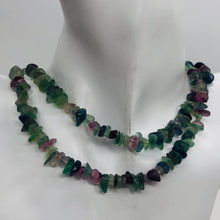 Load image into Gallery viewer, Wild Multi Color Fluorite Nugget Bead 36 inch Necklace | 7x5x2mm to 4x4x3mm |