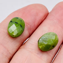 Load image into Gallery viewer, 2 Intense 14x10x6mm Nephrite Jade Faceted Focal Beads 2482