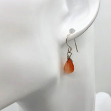 Load image into Gallery viewer, Twist Drop Faceted Carnelian Agate and Sterling Silver Earrings | 1 1/16&quot; (Long) - PremiumBead Alternate Image 5
