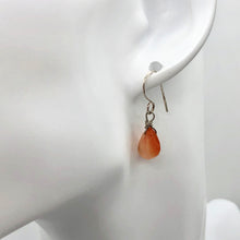 Load image into Gallery viewer, Twist Drop Faceted Carnelian Agate and Sterling Silver Earrings | 1 1/16" (Long) - PremiumBead Alternate Image 5