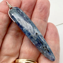 Load image into Gallery viewer, 102cts! Organic! 64x14x12mm Blue Kyanite Pendant Wire Wrap Pendant | 2 15/16" |