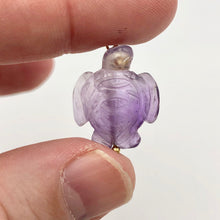 Load image into Gallery viewer, Majestic Hand Carved Amethyst Sea Turtle and 14K Gold Filled Pendant 509276AMD - PremiumBead Alternate Image 3