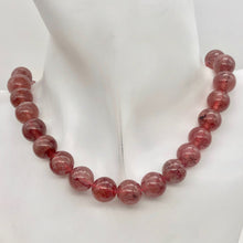 Load image into Gallery viewer, Strawberry Quartz w/Hematite Round | 11mm | Strawberry lilac | 36 Bead(s)