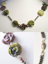 Load image into Gallery viewer, Love Rose Yellow Turquoise & 14Kgf 19 inch Necklace 204568 - PremiumBead Primary Image 1