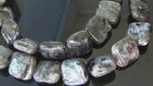 Load image into Gallery viewer, Speckle Labradorite Square Coin Bead 7.5 inch Strand 9557HS - PremiumBead Primary Image 1