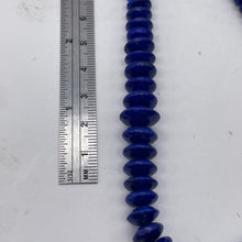 Load image into Gallery viewer, Lapis Lazuli Rondelle Graduated Necklace | 32" Long | Blue Silver | 16-12mm |