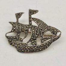 Load image into Gallery viewer, Clipper Sailing Ship Sterling Silver Lapel Brooch Pin | 25x28mm | 1 inch tall | - PremiumBead Primary Image 1