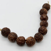 Load image into Gallery viewer, 11.5mm Hand Carved Longevity Knot Boxwood Beads - 2 Beads - PremiumBead Alternate Image 2
