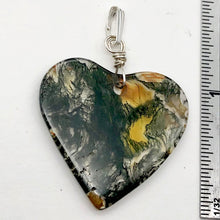 Load image into Gallery viewer, Limbcast Agate Agate Valentine Heart Silver Pendant | 30x28x2mm | Moss Green | - PremiumBead Alternate Image 6