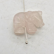 Load image into Gallery viewer, 2 Wild Hand Carved Rose Quartz Elephant Beads | 22x15x9mm | Pink