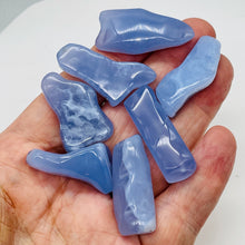 Load image into Gallery viewer, Chalcedony Designer Cut 375ct Pendant Beads| 42x22x10 - 35x23x15mm|Blue| 7 Beads